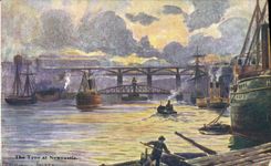 CPA The Tyne At Newcastle Bateaux 