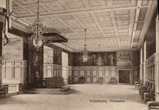 VINTAGE POSTCARD Gripsholm Rikssalen