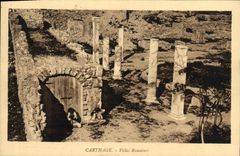 VINTAGE POSTCARD Carthage Roman Villas