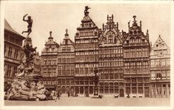 VINTAGE POSTCARD Antwerp Houses Of Corporatione