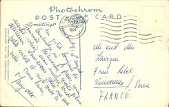 POSTAL Cambridge King S de la VENDIMIA y universidades de Clare