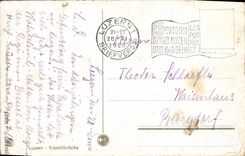 VINTAGE POSTCARD Luzern Kapellbrucke