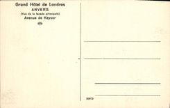 Hotel grande de la POSTAL de la VENDIMIA de Londres Amberes Avenue De Keyser