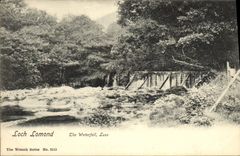 VINTAGE POSTCARD Log Lomond The Waterfull Luss
