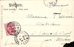 Dem Drachenfels Gruss Vom Rhin del MIT Blick Nach de Der Rolandsbogen de la POSTAL de la VENDIMIA