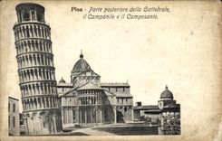 CPA Pisa Parte Posteriore Della Gattedrale Il Campanile E Il Camposanto