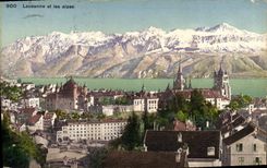 CPA Lausanne Et Les Alpes