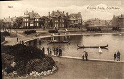 VINTAGE POSTCARD Canor Lake Southsea