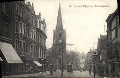 VINTAGE POSTCARD St Peter' S Church Nottingham