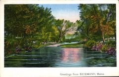 VINTAGE POSTCARD Greetings From Richmond Maine