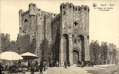 VINTAGE POSTCARD Ghent Race the Castle Of the Counts Marche