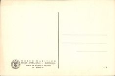 VINTAGE POSTCARD Museo Maritimo Reales Atarazanas Barcelona Portal de Acceso Al REcinto of Pedro IV