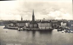 VINTAGE POSTCARD Stockholm riddarholmen