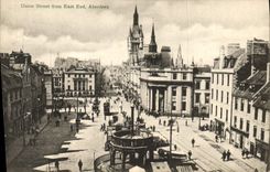 VINTAGE POSTCARD Union Street From East End Aberdeen
