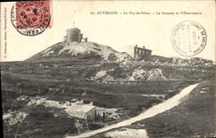 CPA Auvergne Le Puy De Dome Le Sommet Et l'Observatoire