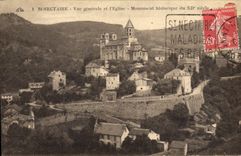 VINTAGE POSTCARD St Nectary View And the Church Historic building Of 12th