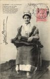 VINTAGE POSTCARD In Berry Vielleuse Folklore Music Jean Branch