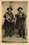 VINTAGE POSTCARD Auvergnats On their premises Vieilleur And Cabretaire Folklore