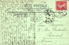 VINTAGE POSTCARD Standard Of Auvergne The bourree the Round Folklore