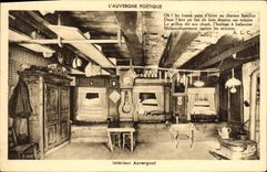 VINTAGE POSTCARD Poetic Auvergne poetic Interior