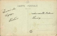 VINTAGE POSTCARD In Auvergne In front of the Thatched cottage