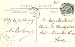 Panorama de Auvergne de la POSTAL de la VENDIMIA de Rochefort