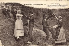 CPA L'Auvergne Pittoresque la bourree Folklore