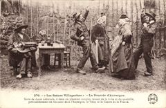 VINTAGE POSTCARD The bourree Of Auvergne Sorte National Dance has Two Or Several The bourree Folklore