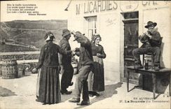 VINTAGE POSTCARD In Auvergne The bourree Folklore