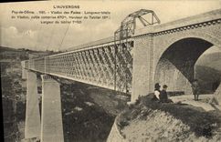 VINTAGE POSTCARD Auvergne puy of Dome Viaduct of the Insipid ones