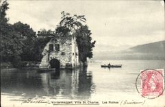 VINTAGE POSTCARD Vordermeggen Villa St Charles Ruins