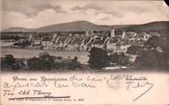 VINTAGE POSTCARD Gruss aus Rheinfelden Chart 1899