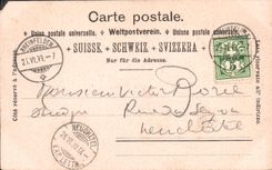 VINTAGE POSTCARD Gruss aus Rheinfelden Chart 1899