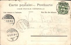 VINTAGE POSTCARD Castle of Valangin Chart 1899