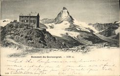 VINTAGE POSTCARD Summit of Gornergrat