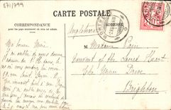 VINTAGE POSTCARD Bay of Chillon and dent du midi