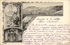 VINTAGE POSTCARD Einsiedeln Chart 1899