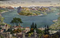 CPA Lausanne et le Lac Lemen