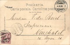 VINTAGE POSTCARD To remember of Doubs Falls of Doubs Chart 1898