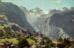 MODERN CARD Wengen Blick ins Lauterbrunnental