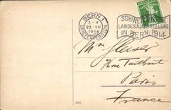 VINTAGE POSTCARD Bern Nydeckbrucke und die Alpen