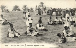 CPA Scenes Et Types Tirailleurs Algeriens Militaria