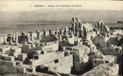 VINTAGE POSTCARD Tebessa Ruins of the Basilica of Tebessa