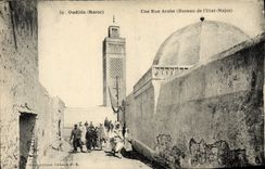 CPA Casablanca Une rue arabe Bureau de l'Etat major