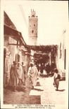 VINTAGE POSTCARD Taza Entered of the souks and minaret Djama Es Souk