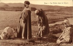CPA La Priere Dans le Desert