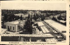VINTAGE POSTCARD Marrakech Gueliz Overall picture of the New City