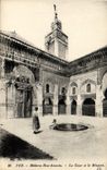 Corte de Fes Medersa Bou Anania de la POSTAL de la VENDIMIA y el alminar