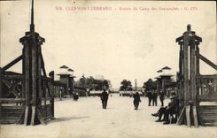 POSTAL Clermont-Ferrand de la VENDIMIA entrada del campo de Gravanches Militaria