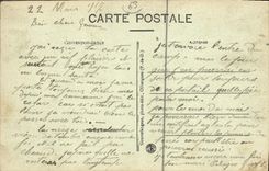 POSTAL Clermont-Ferrand de la VENDIMIA entrada del campo de Gravanches Militaria